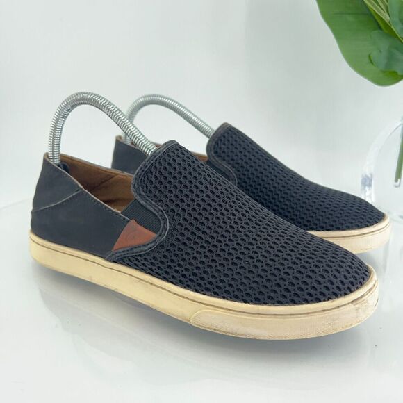 OluKai Women's Pehuea Loafer Size 8 Slip On Shoe Blue Mesh Convertible Slide - Picture 1 of 13